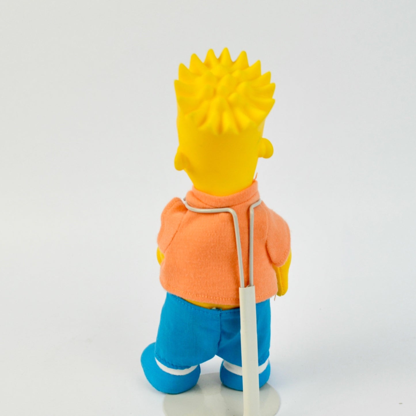 Vintage Bart Simpson Plush Figurine 1990s 8.5" Tall Collectible With Orange Shirt & Blue Pants