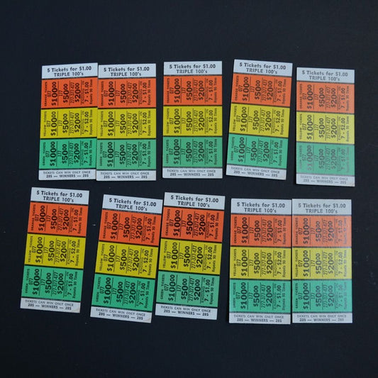 Pull Tabs Vintage Lot of 10 UNUSED New NOS Colorful