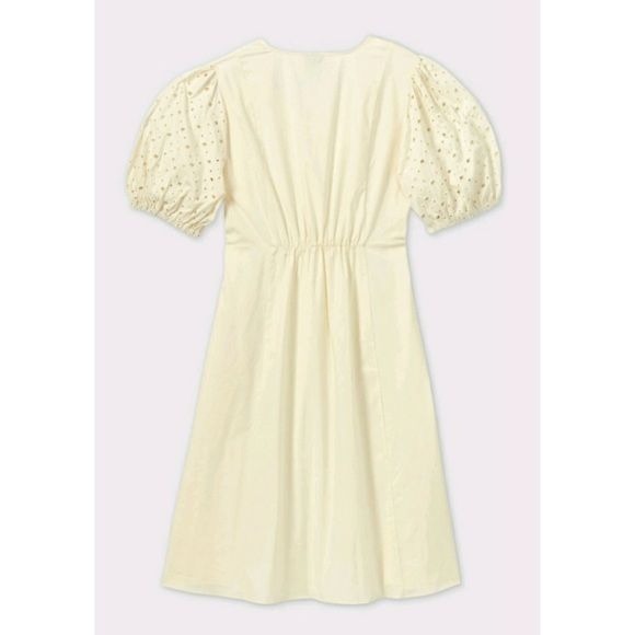 Ava & Viv White Eyelet Short Sleeve Dress New