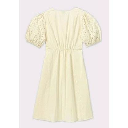 Ava & Viv White Eyelet Short Sleeve Dress New