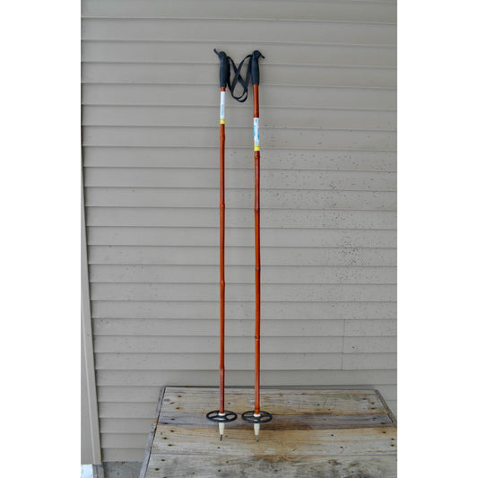 Vintage Trak Bamboo Cross Country Ski Poles Nordic Skiing