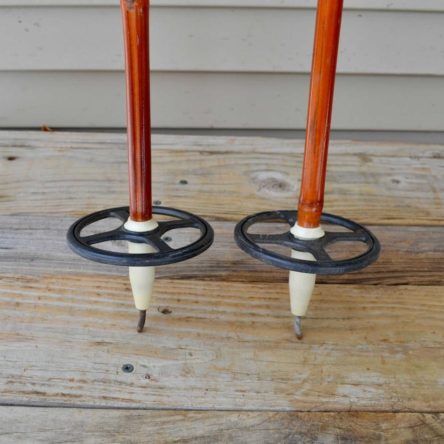 Vintage Trak Bamboo Cross Country Ski Poles Nordic Skiing