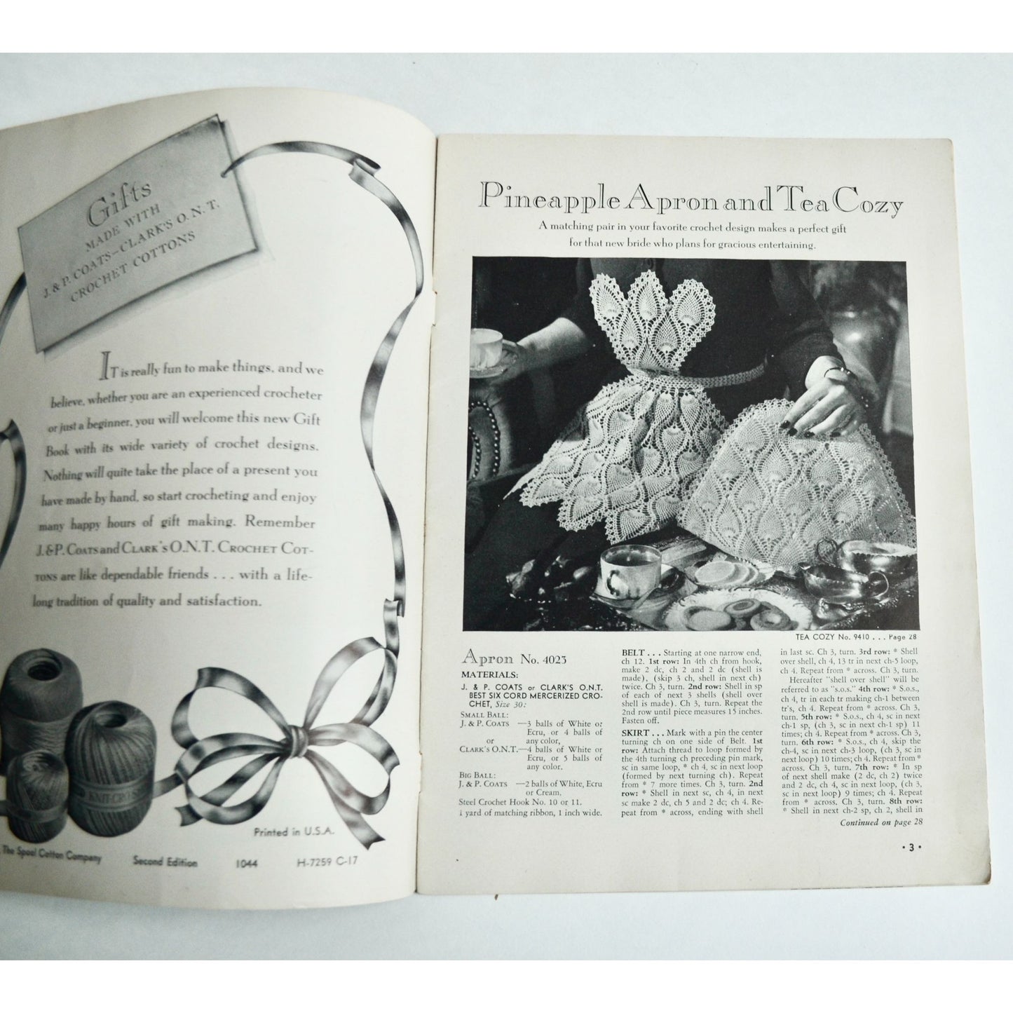 Crochet Your Gifts Vintage Pattern Book Book #212 1944