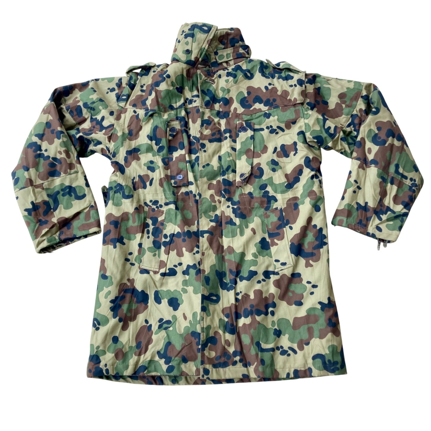 Vintage Romanian M94/M93 Military Parka Camouflage Army Jacket w/ Hood