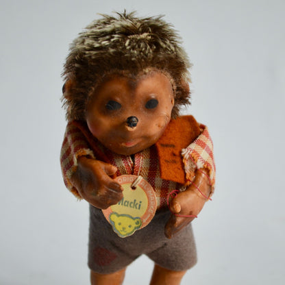 Steiff Hedgehog Macki 4.5" Doll Figure Figurine Vintage