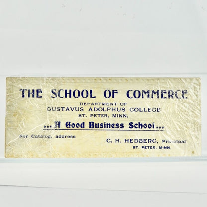 Antique Victorian Trade Card Gustavus Adolphus College MN