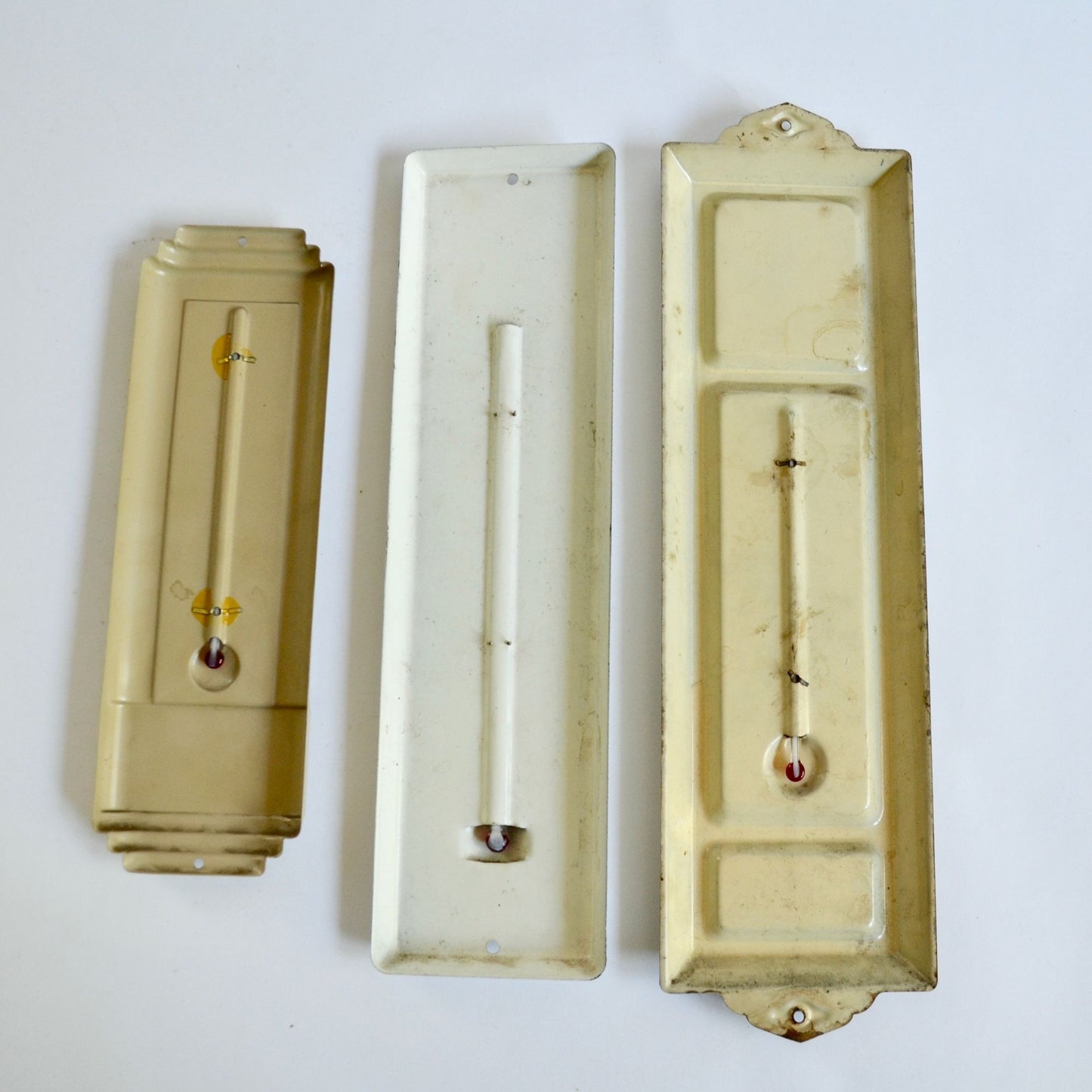 Lot 3 Vintage Thermometers Local Advertising Radio Warehouse Park State Bank