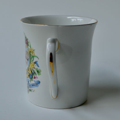 Rosina China Co Bone Queen's England Charles Diana Coffee Mug Gold Trim