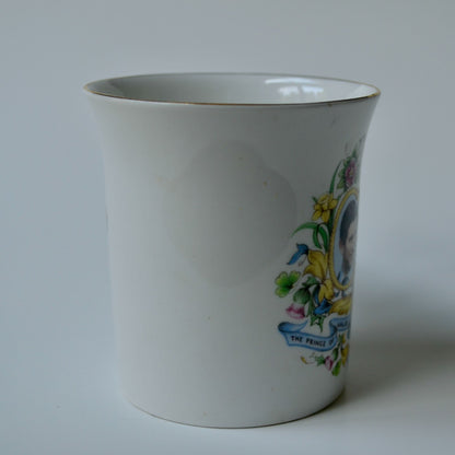 Rosina China Co Bone Queen's England Charles Diana Coffee Mug Gold Trim