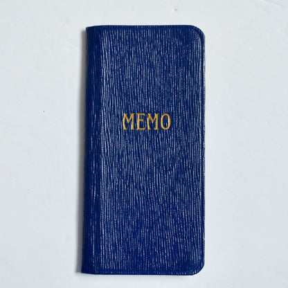 Vintage Memo Book Blue Lined Narrow Pocket Size
