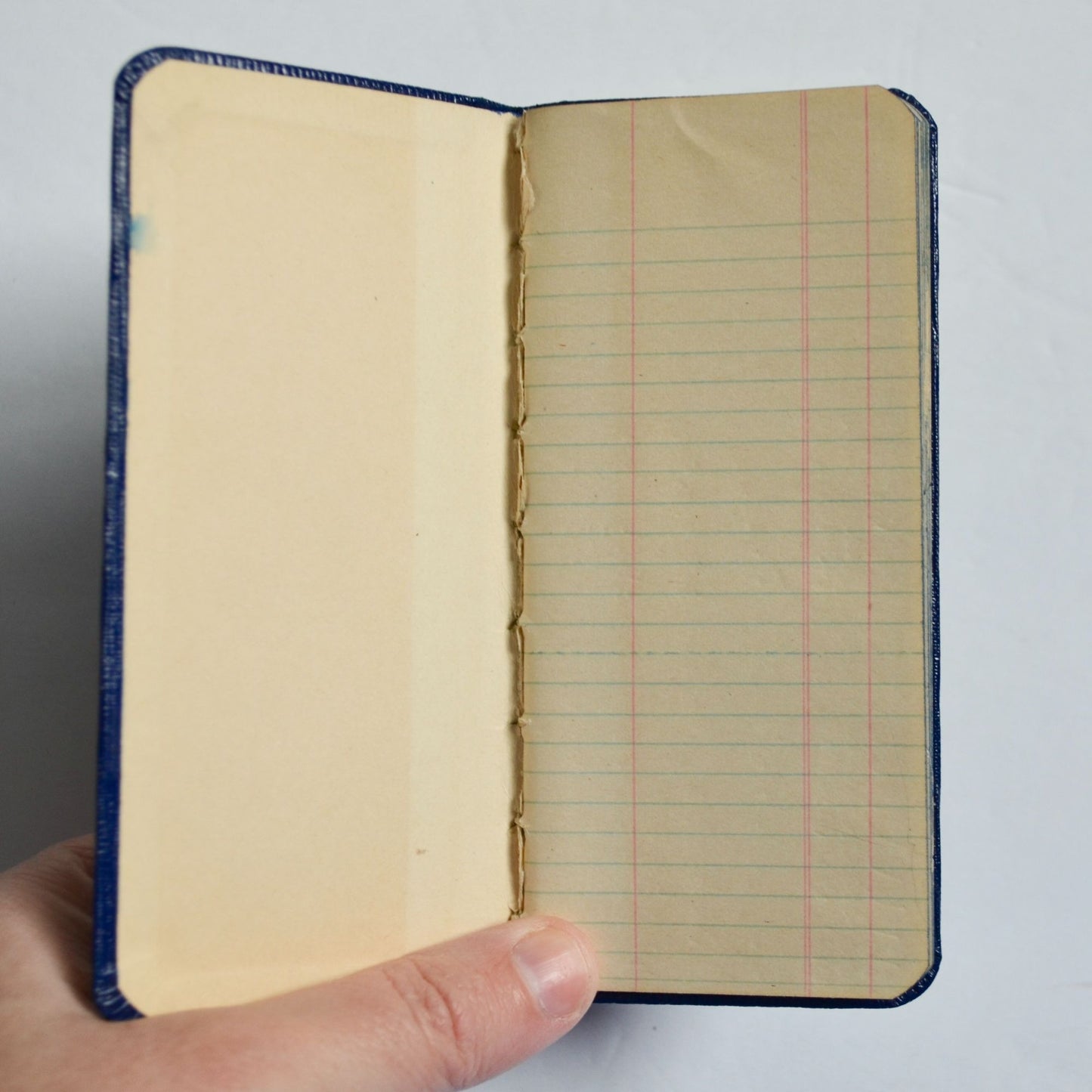 Vintage Memo Book Blue Lined Narrow Pocket Size