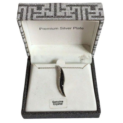 NEW Black & White CZ Necklace