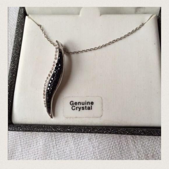 NEW Black & White CZ Necklace