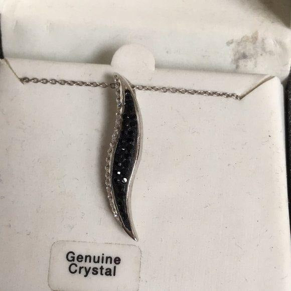 NEW Black & White CZ Necklace