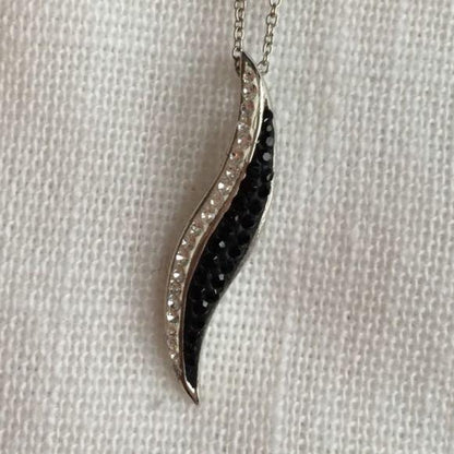 NEW Black & White CZ Necklace