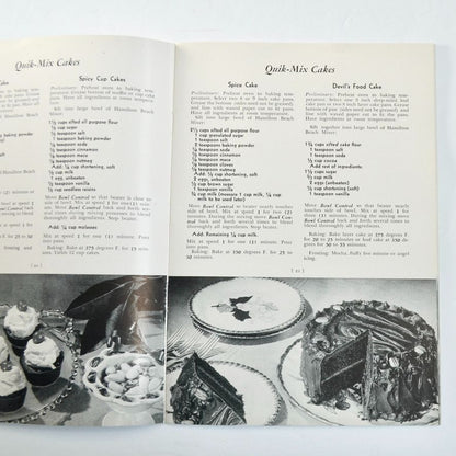 1948 Hamilton Beach Food Mixer Instructions and Tested Recipes Book Vintage