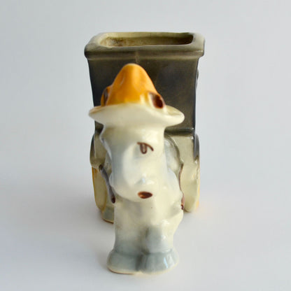 Shawnee Pottery Donkey Pulling Cart Planter Vintage #709