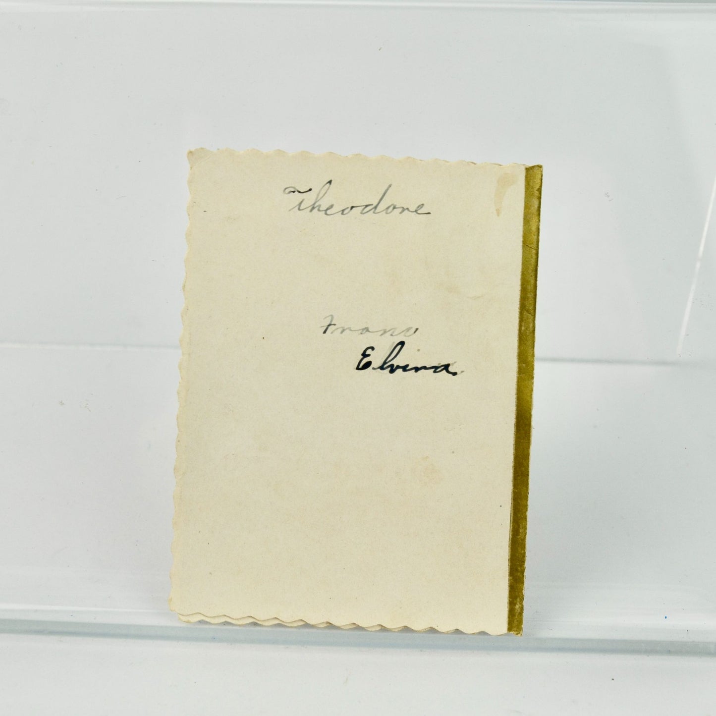 Vintage Gold Lace Heart Detail Valentine Card