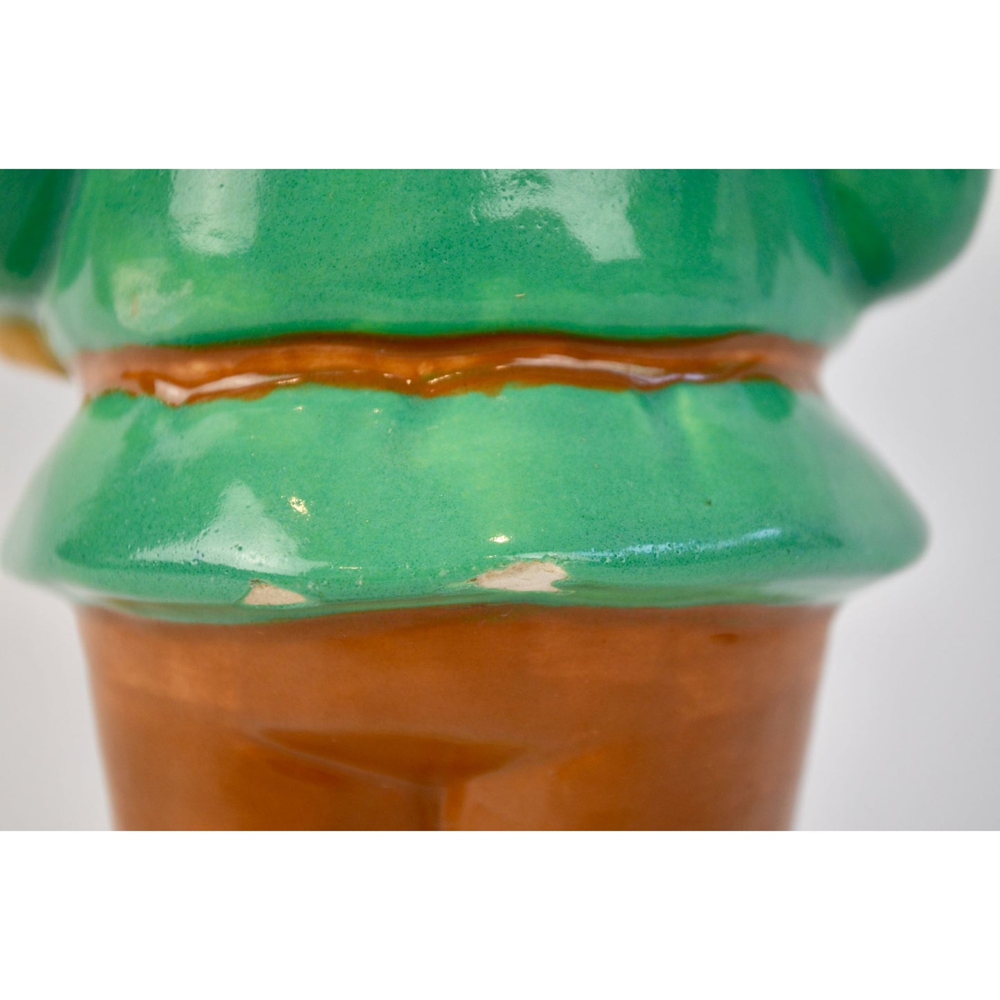 Handpainted Ceramic Gnome with Mushroom 2007 9.5"