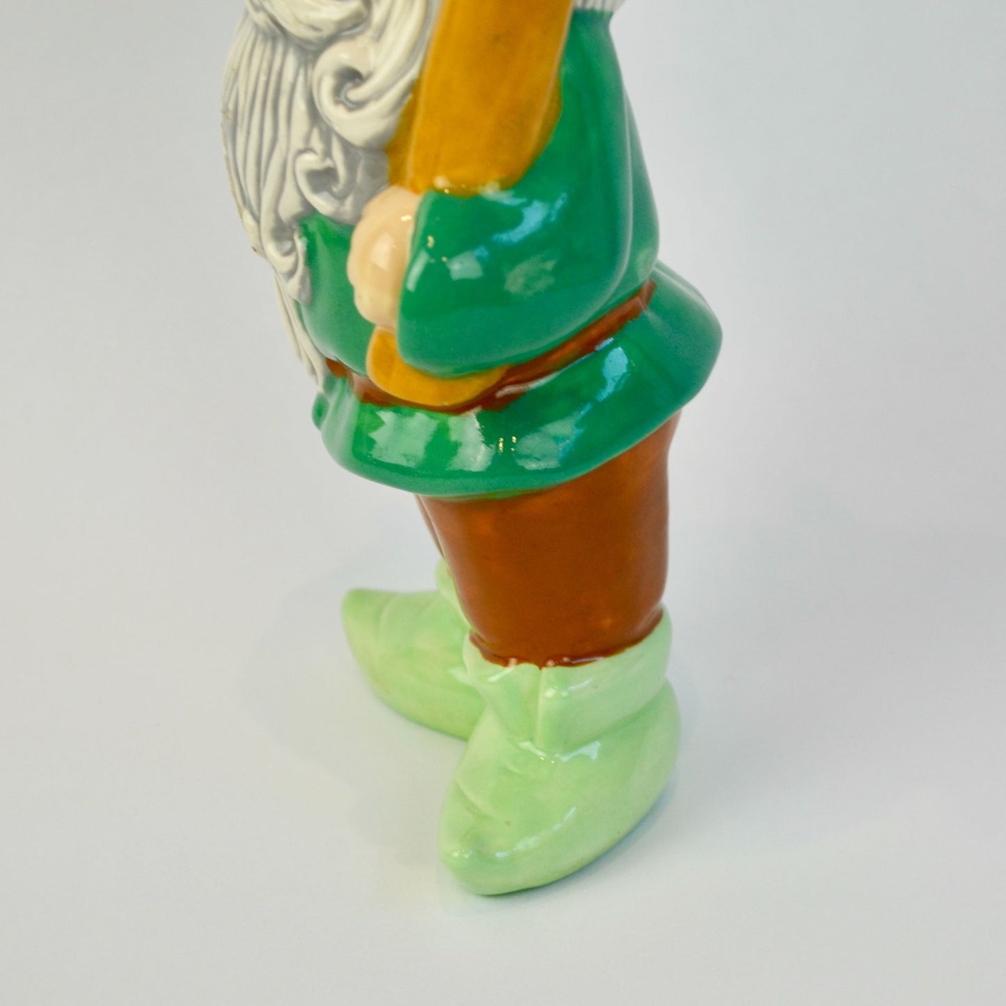 Handpainted Ceramic Gnome with Mushroom 2007 9.5"