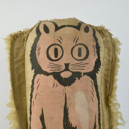 Vintage 1930s Era Carnival Knock Down Punk Cat Folk Art