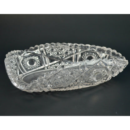 Relish Pickle Dish Fentec EAPG Clear Cut The Globe Furniture & Carpet Co. Advertising