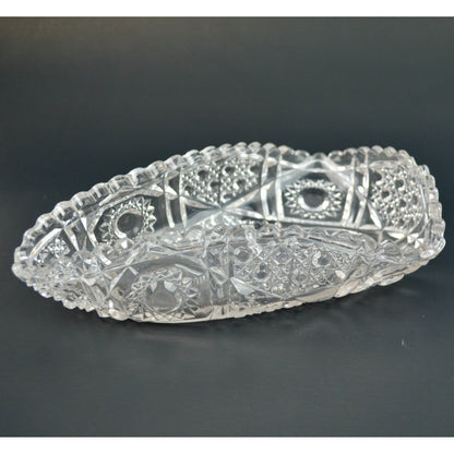 Relish Pickle Dish Fentec EAPG Clear Cut The Globe Furniture & Carpet Co. Advertising