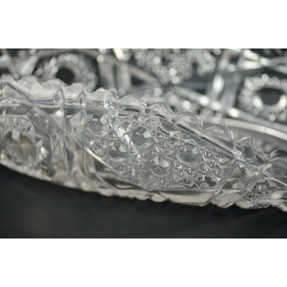 Relish Pickle Dish Fentec EAPG Clear Cut The Globe Furniture & Carpet Co. Advertising