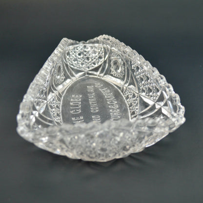 Relish Pickle Dish Fentec EAPG Clear Cut The Globe Furniture & Carpet Co. Advertising