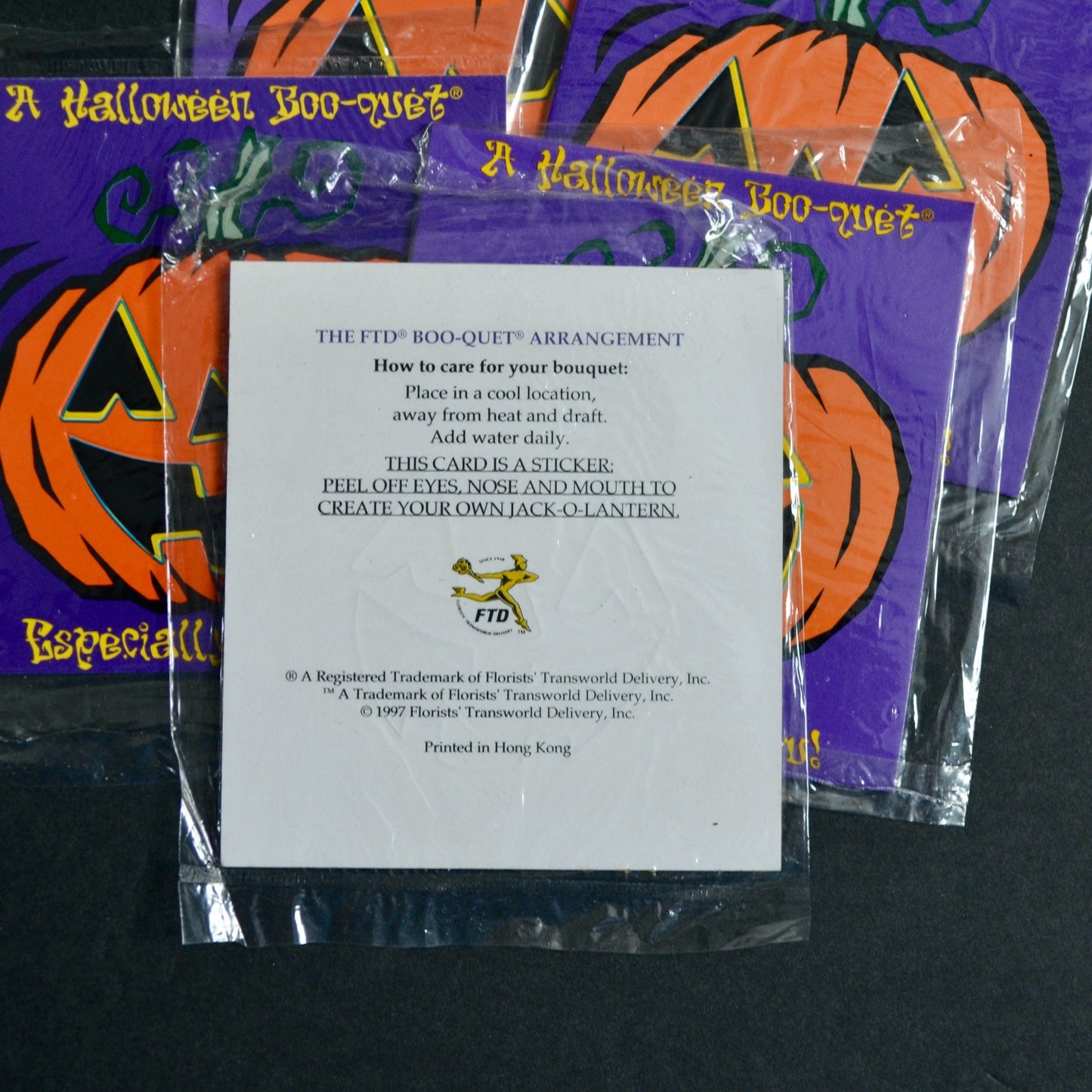 1997 FTD Halloween Boo-quet Stickers NOS