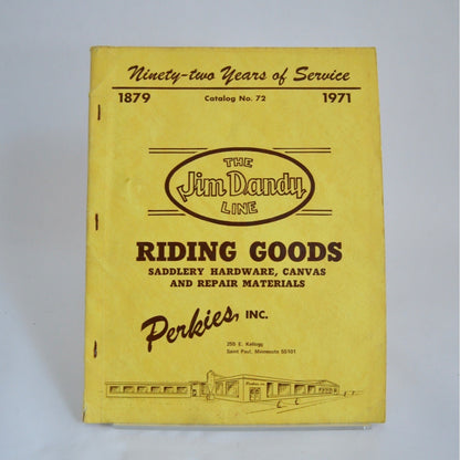 Jim Dandy Line Riding Goods Perkies St. Paul Minnesota Catalog Vintage