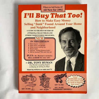 I'll Buy That Too Dr. Tony Hyman Vintage Reselling How-To Book Softcover