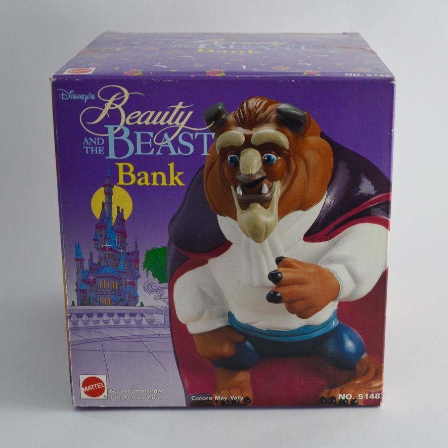 Disney Beauty and the Beast Bank NEW SEALED Vintage 90s
