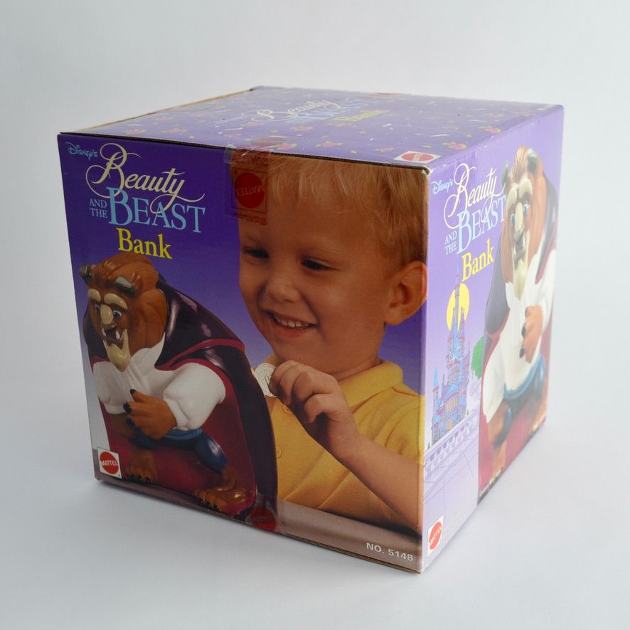 Disney Beauty and the Beast Bank NEW SEALED Vintage 90s