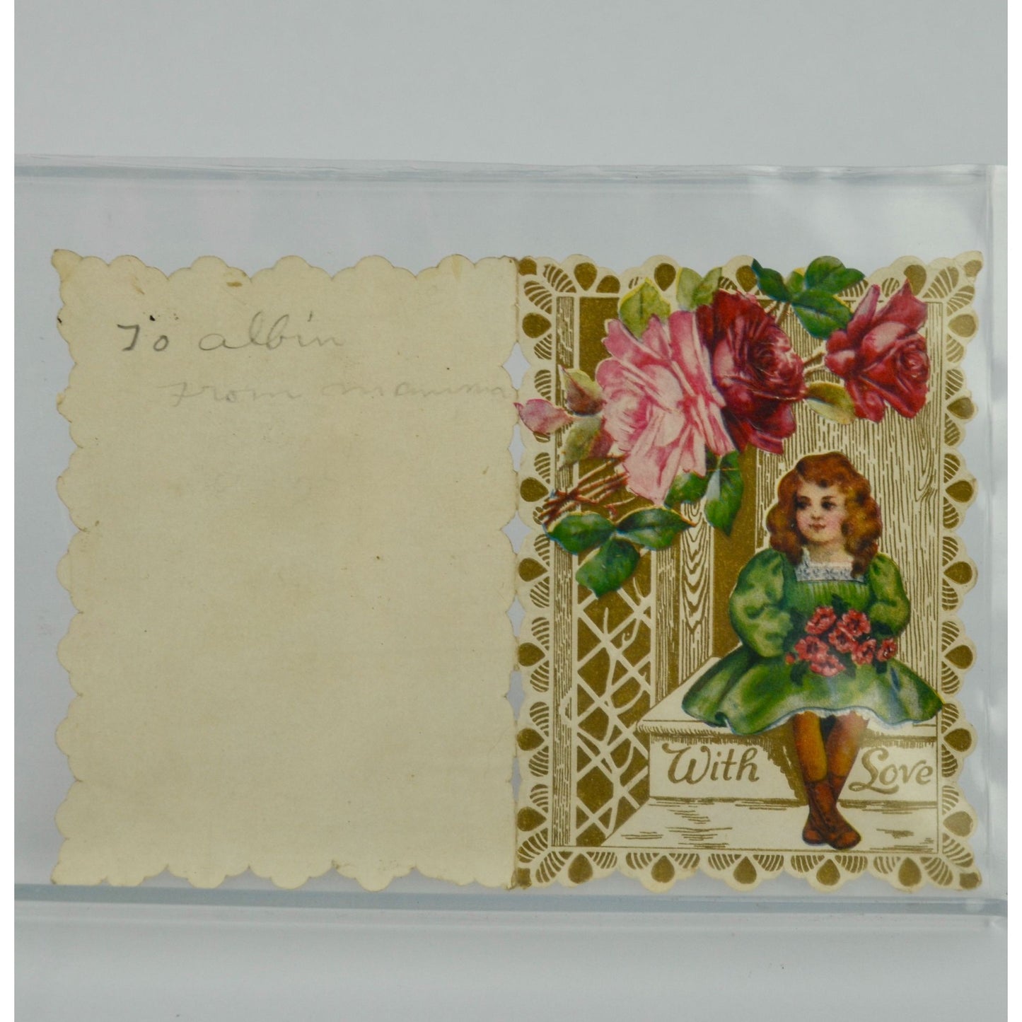 Vintage Valentine's Day Card With Love