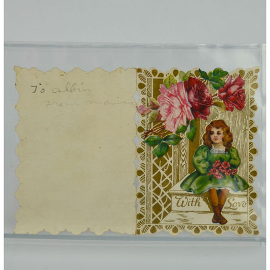 Vintage Valentine's Day Card With Love