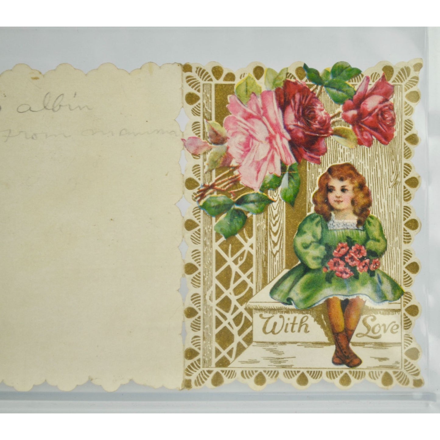 Vintage Valentine's Day Card With Love