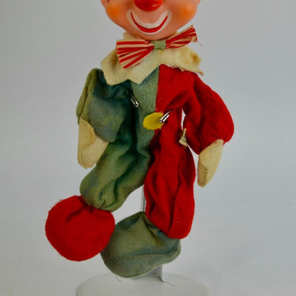Vintage Kamar Robaire Clown Doll Rubber Felt 1960s