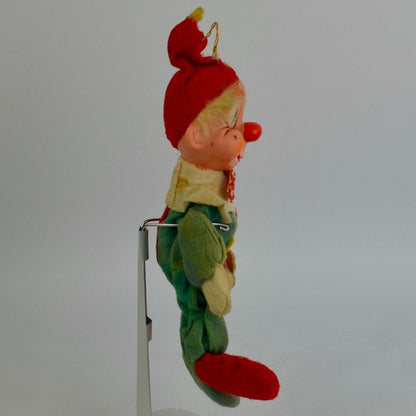 Vintage Kamar Robaire Clown Doll Rubber Felt 1960s
