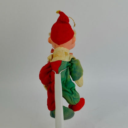 Vintage Kamar Robaire Clown Doll Rubber Felt 1960s
