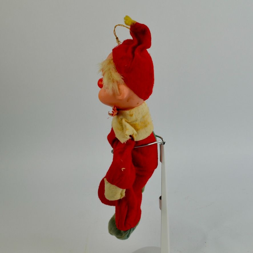 Vintage Kamar Robaire Clown Doll Rubber Felt 1960s