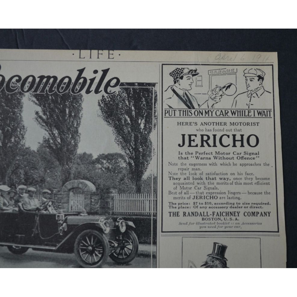Antique 1911 Life Magazine Advertisement Hudson Motor Car Co. & Locomobile