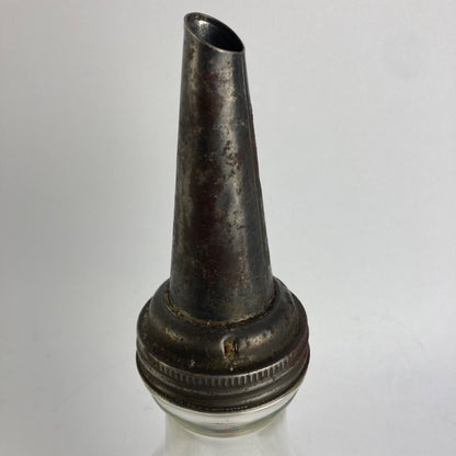 Vintage Glass Huffman Mfg Oil Bottle 1 Quart w/ Spout DAYTON, OH