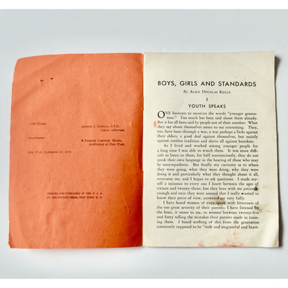 Boys Girls and Standards Alice Douglas Kelly Booklet