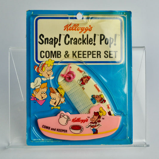 RARE Kellogg's Snap Crackle Pop Comb & Kepper Set Vintage NEW NOS