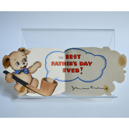 1940 Hallmark Father's Day Just Piping Up To Wish You Vintage Card