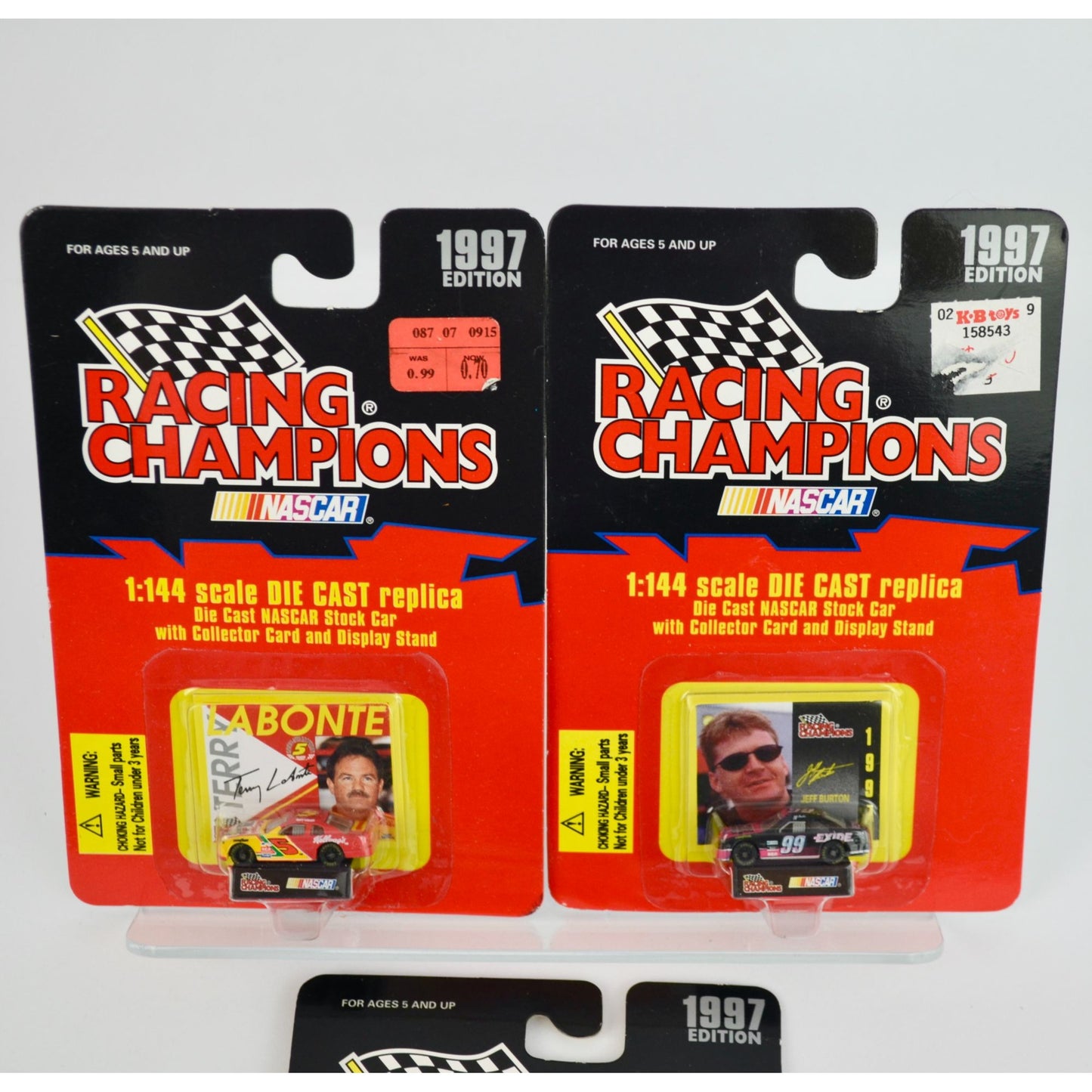 Racing Champions Nascar 1:144 Die Cast Replica Stock Cars Lot of 3 1997