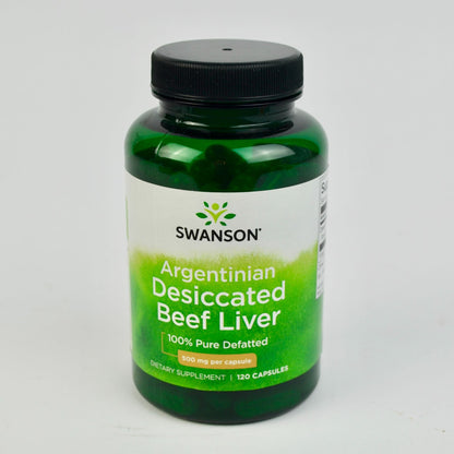 Swanson Argentinian Desiccated Beef Liver 500 mg New/Sealed EXP 01/27