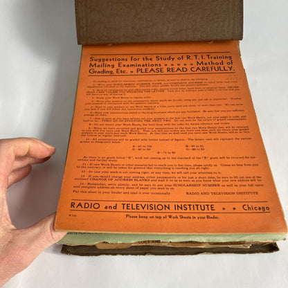 Vintage 1930's Radio and Television Institute RTI Training Repair Service Manual