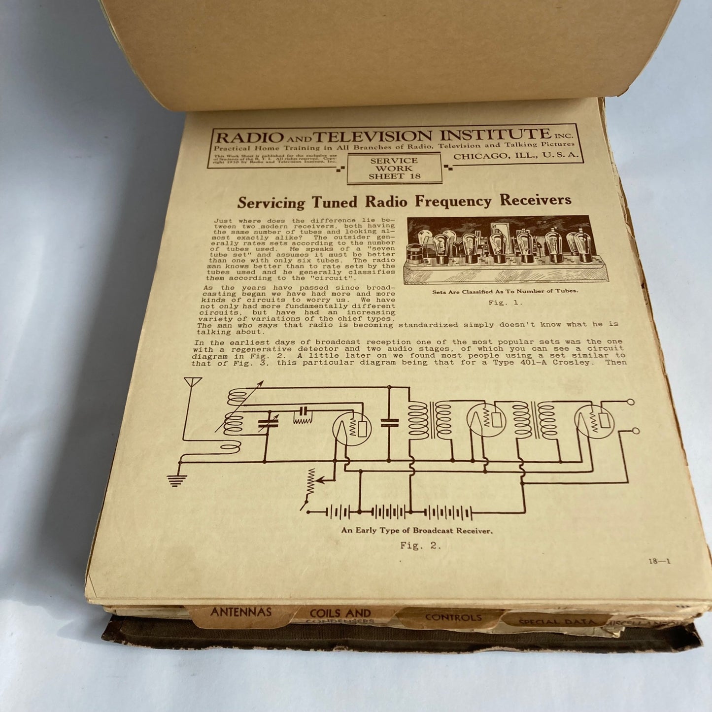 Vintage 1930's Radio and Television Institute RTI Training Repair Service Manual